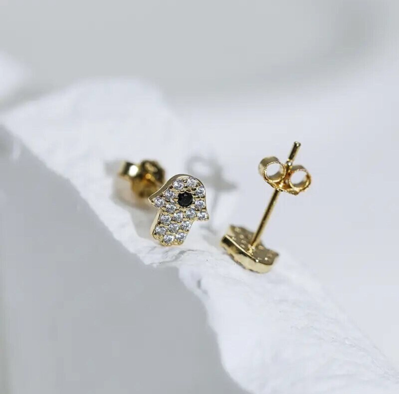 Gold Hamsa Earrings