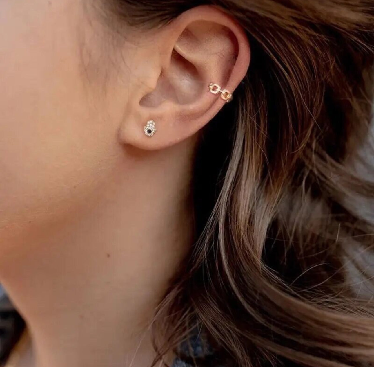 Gold Hamsa Earrings
