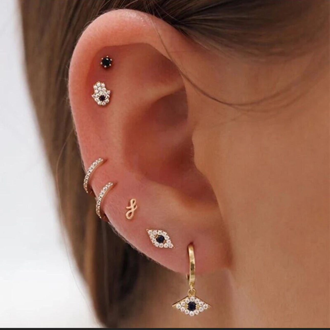 Gold Hamsa Earrings