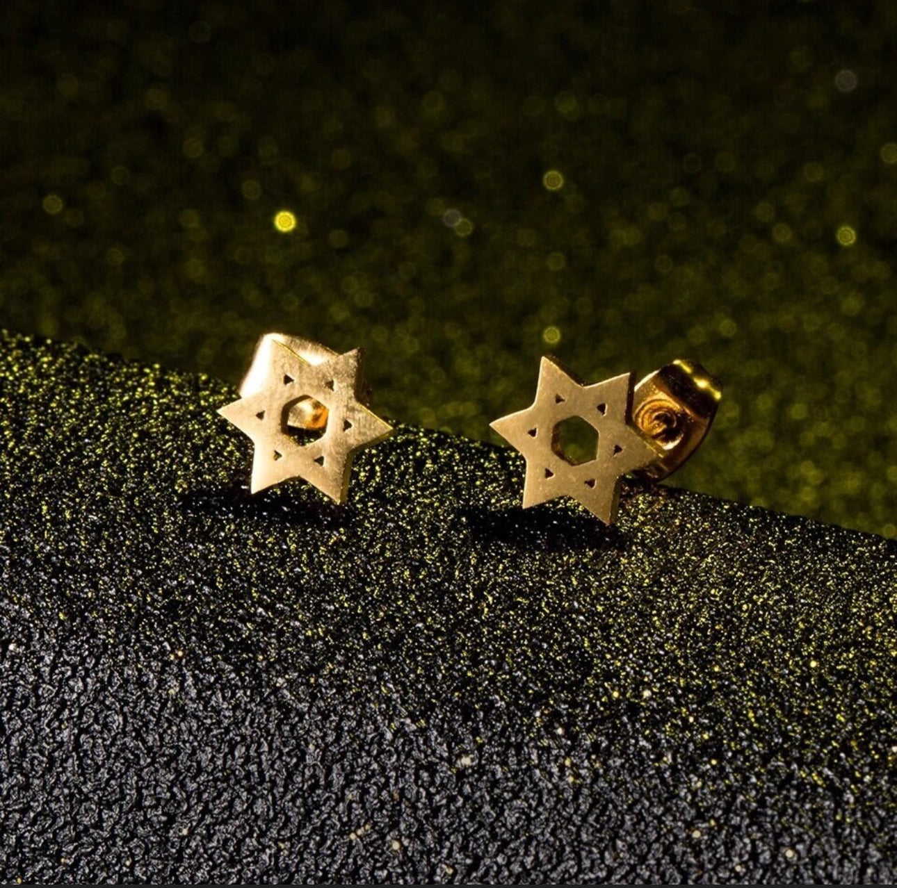 Star of David Earrings - Gold