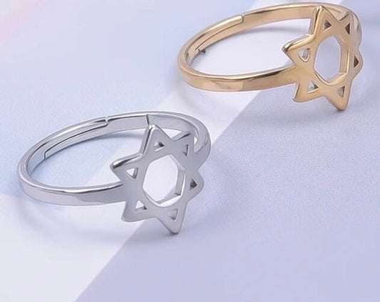 Star of David Ring - Gold or Silver