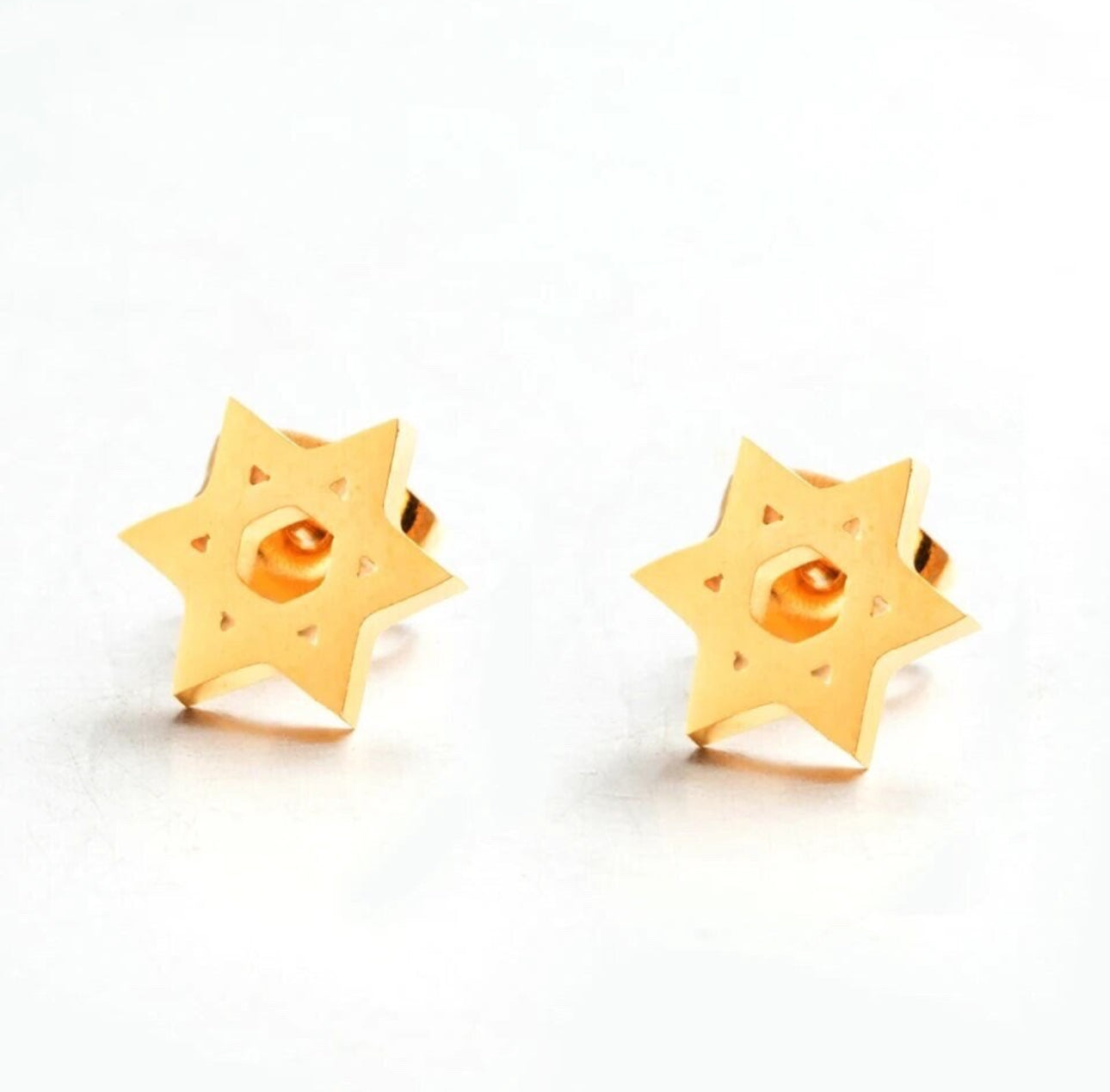 Star of David Earrings - Gold
