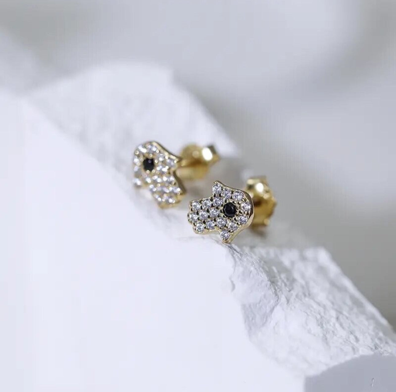 Gold Hamsa Earrings
