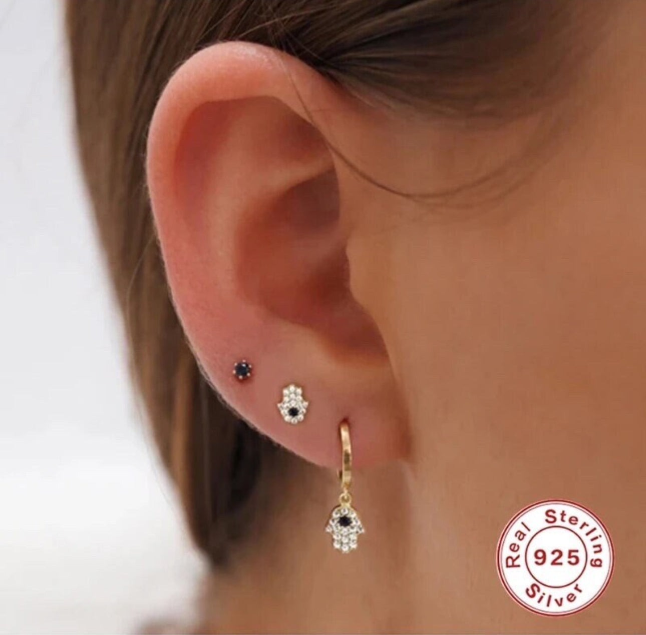 Gold Hamsa Earrings