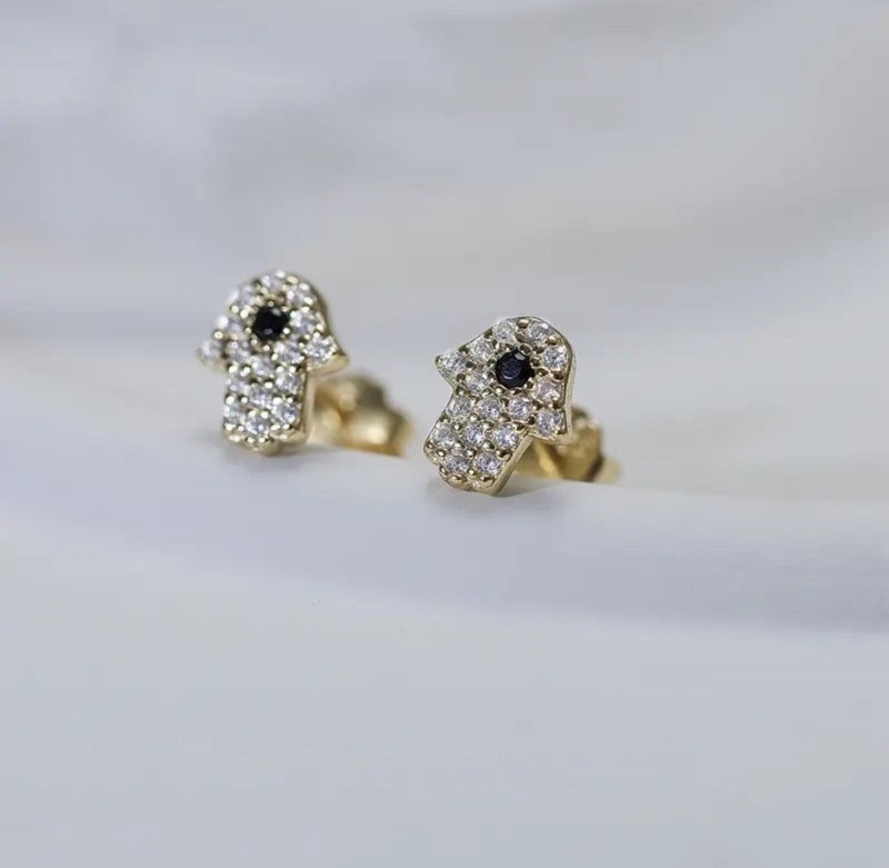 Gold Hamsa Earrings